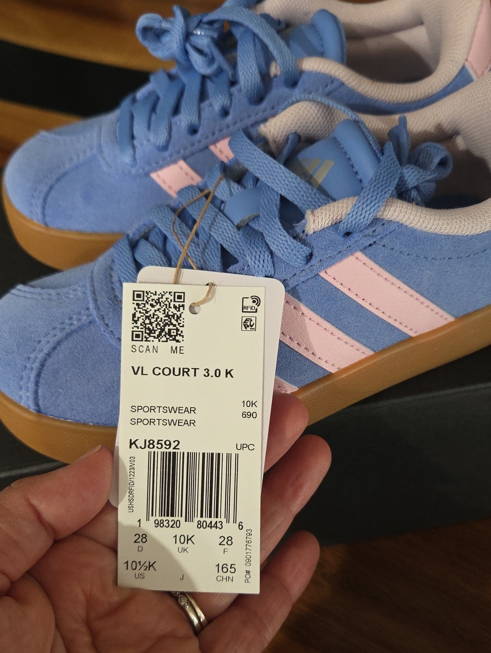 Adidas VL Court Suede Size 10 1/2 kids NWT - Picture 4 of 8